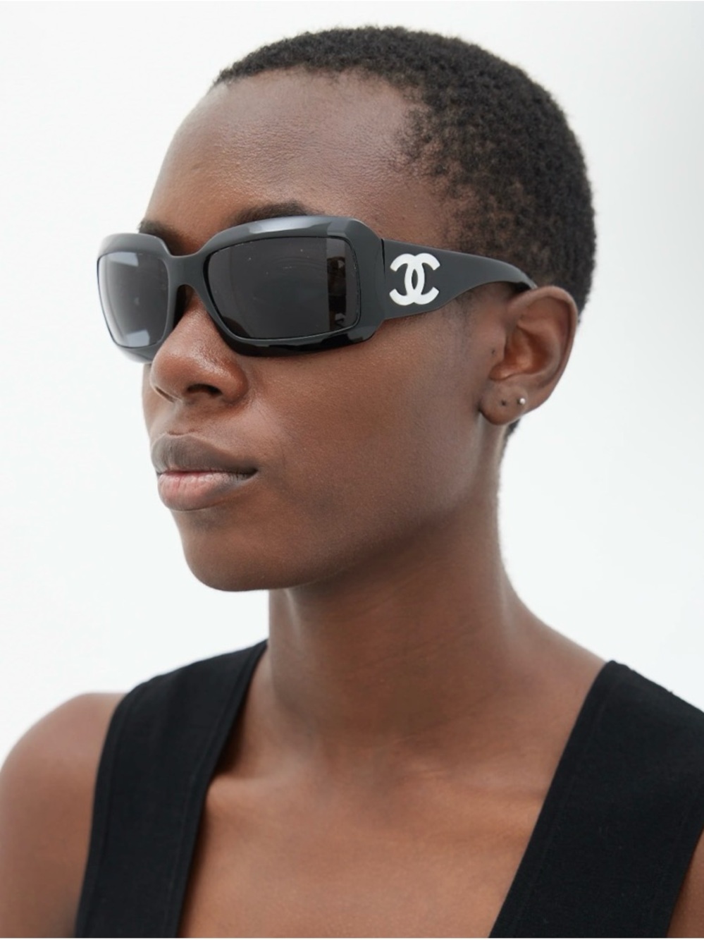 CHANEL Mother of Pearl CC Sunglasses 5076-H Black